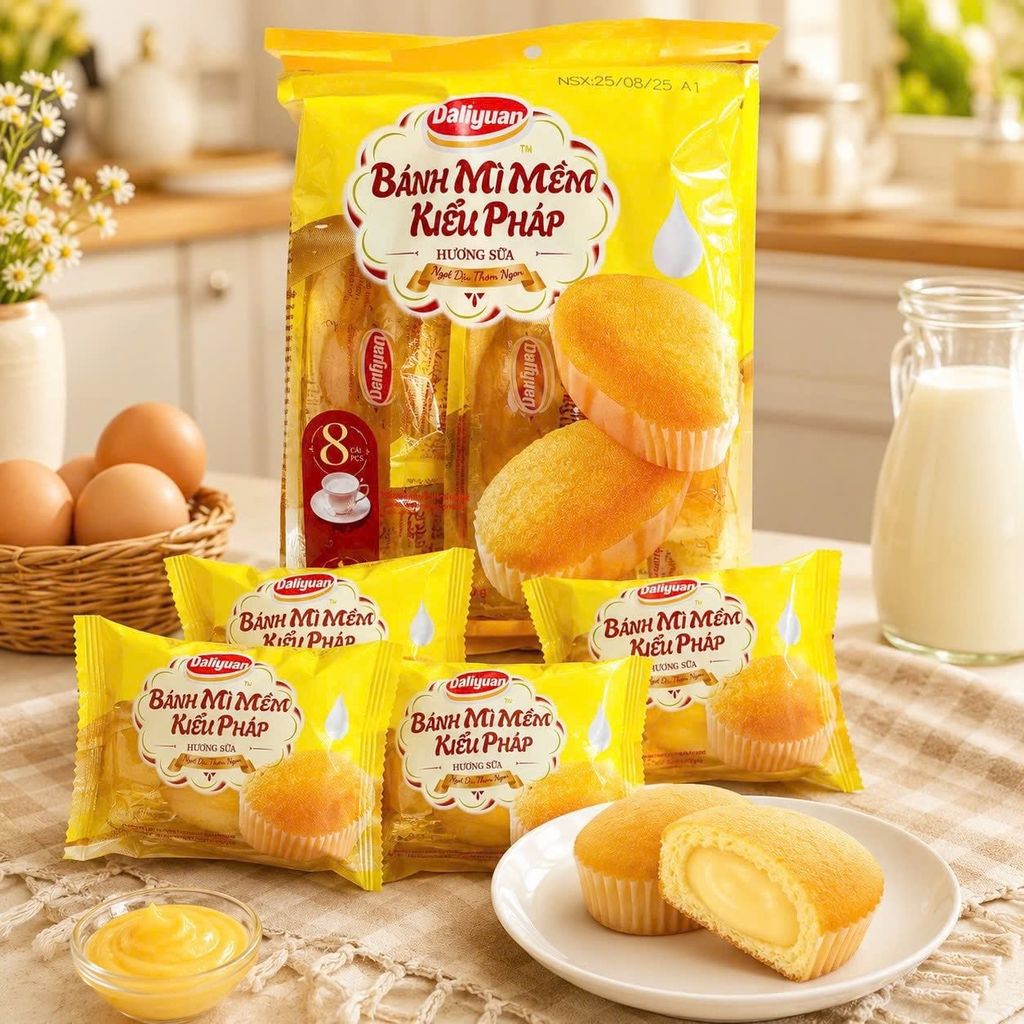Combo 3 Gói Bánh Bông Lan Kiểu Pháp Daliyuan