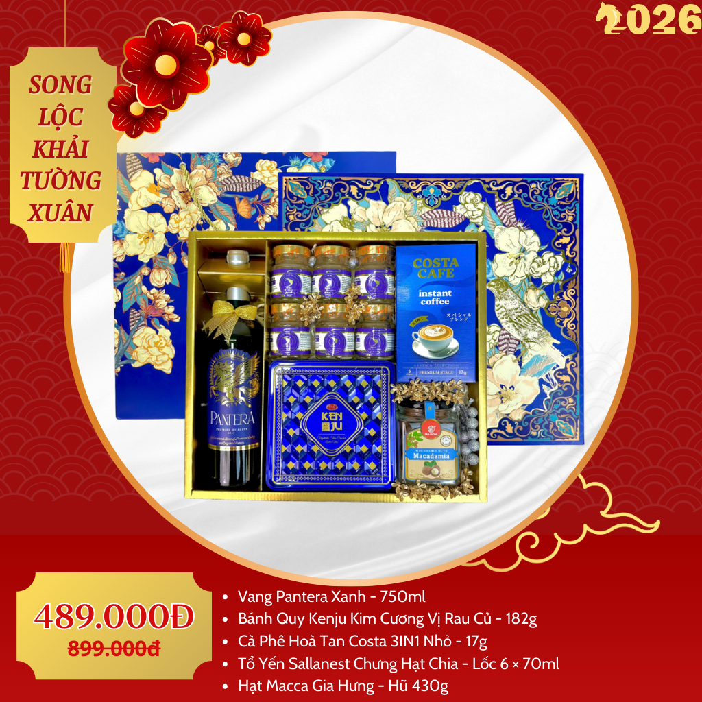 Hộp Quà Tết Cao Cấp 2026 – Song Lộc Khải Tường Xuân