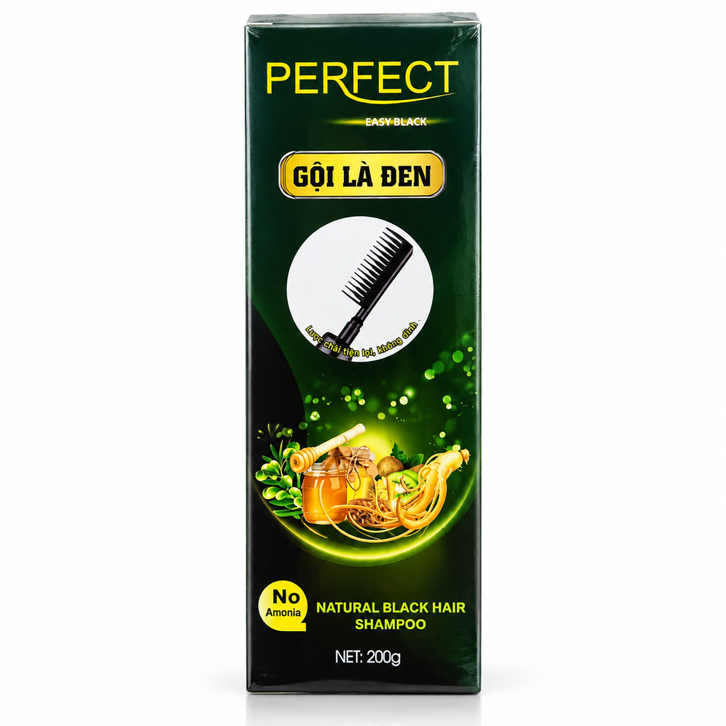 Gội Phủ Bạc Có Lược Perfect Easy Black - 200g