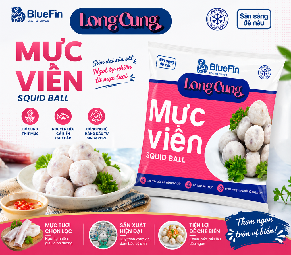 Mực Viên Long Cung Bluefin - 200g
