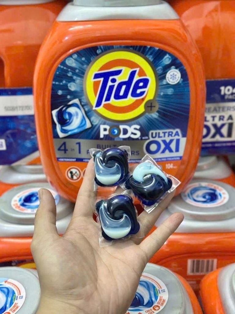 Viên giặt Tide Pods Ultra Oxi 4in1 - 104v - 2,78kg