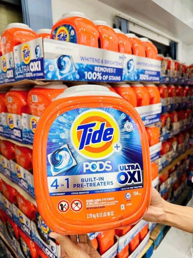 Viên giặt Tide Pods Ultra Oxi 4in1 - 104v - 2,78kg