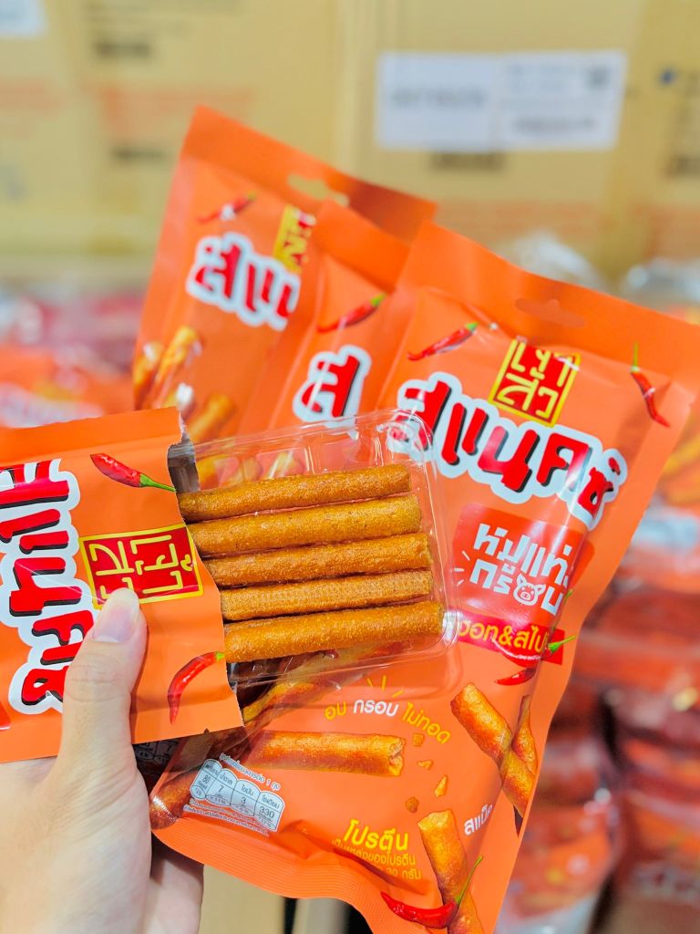 Lốc 6 Gói Que Thịt Heo Giòn Chaosua Snax - 6 Gói X 18G