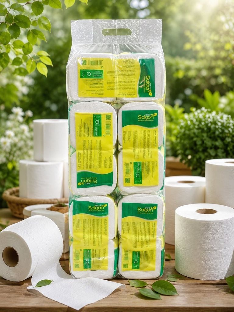 Giấy Vệ Sinh SaiGon Eco - Lốc 10 Cuộn