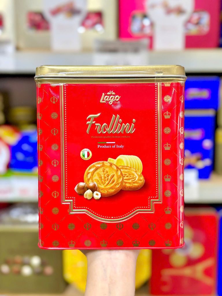 Bánh Quy Lago Frollini Hộp Thiếc Ý - Hộp 320g