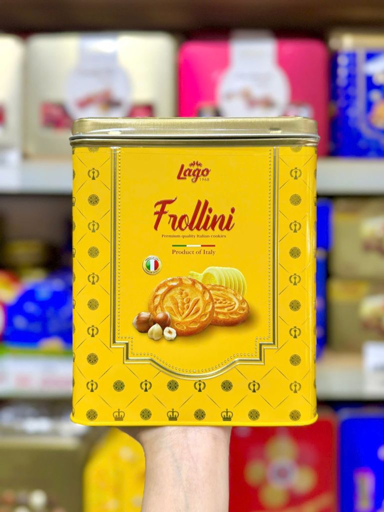 Bánh Quy Lago Frollini Hộp Thiếc Ý - Hộp 320g