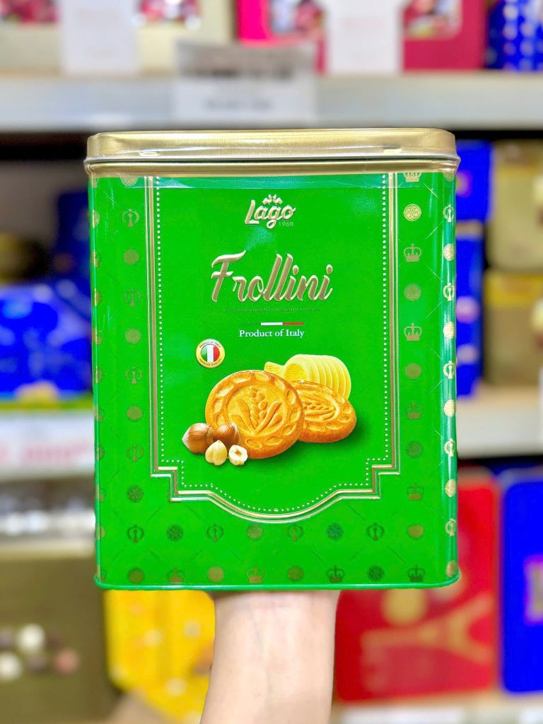 Bánh Quy Lago Frollini Hộp Thiếc Ý - Hộp 320g