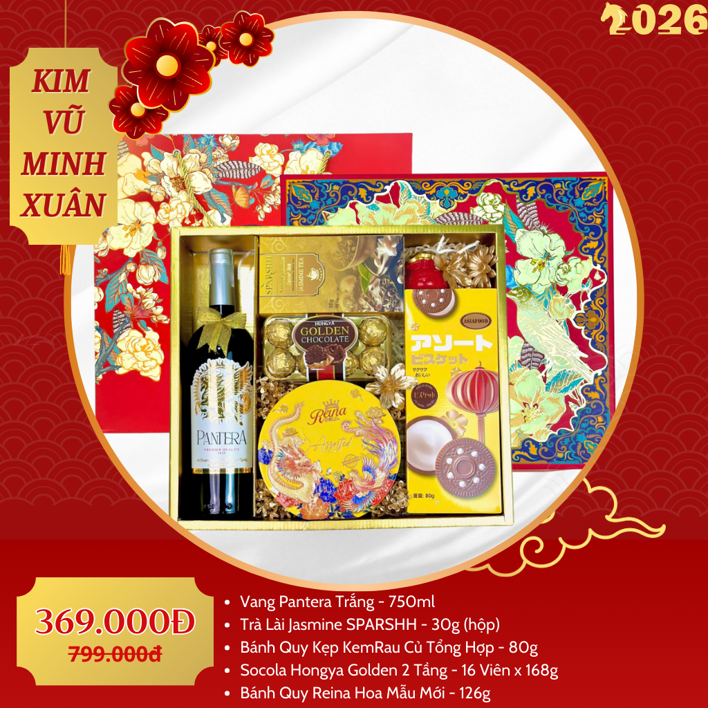 Hộp Quà Tết Cao Cấp 2026 – Kim Vũ Minh Xuân