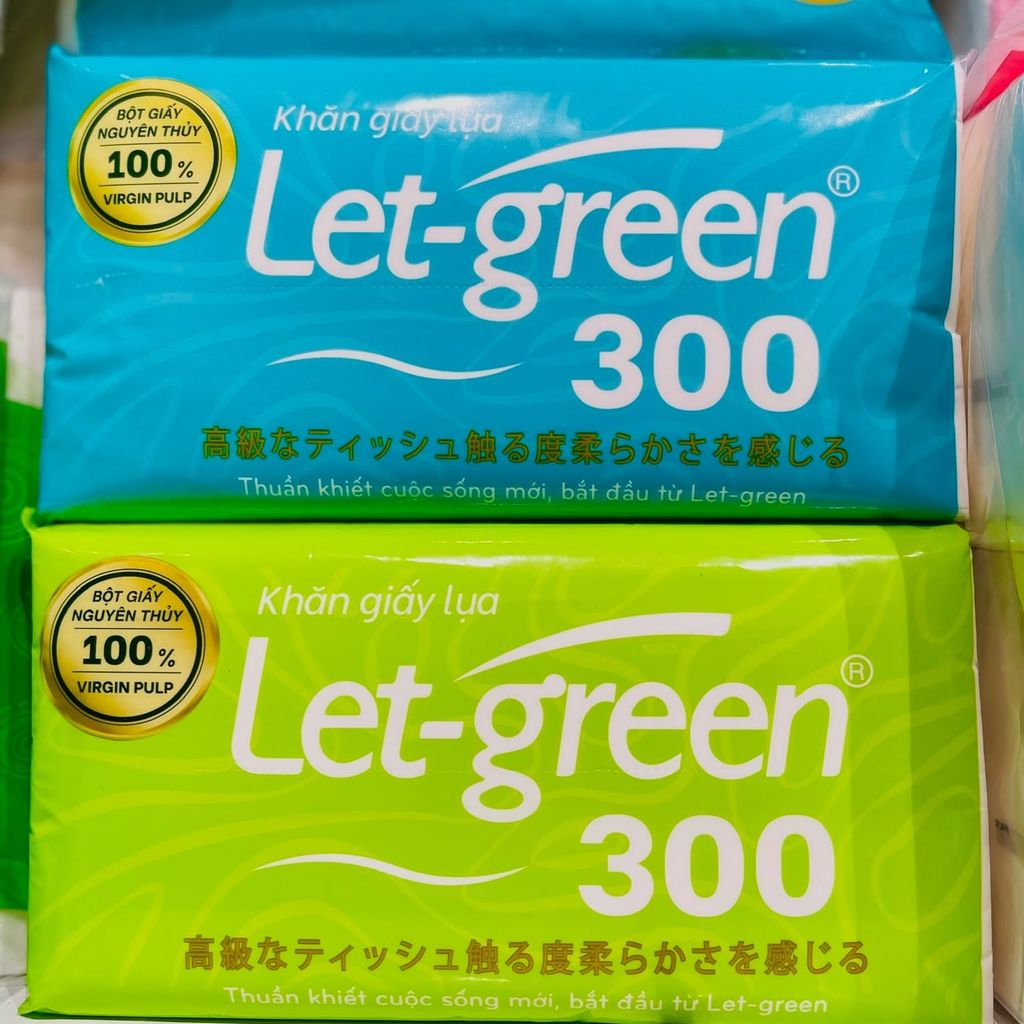 Khăn Giấy Lụa Let Green - 300 Tờ