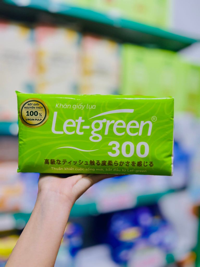 Khăn Giấy Lụa Let Green - 300 Tờ