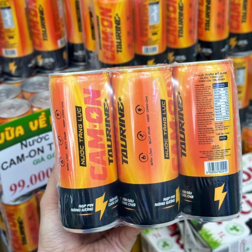 Nước Tăng Lực Cam-On Tauring - Thùng 24 Lon X 250ML