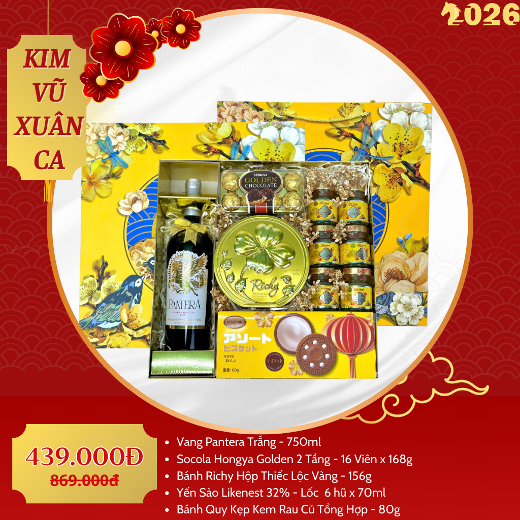 Hộp Quà Tết Cao Cấp 2026 – Kim Vũ Xuân Ca