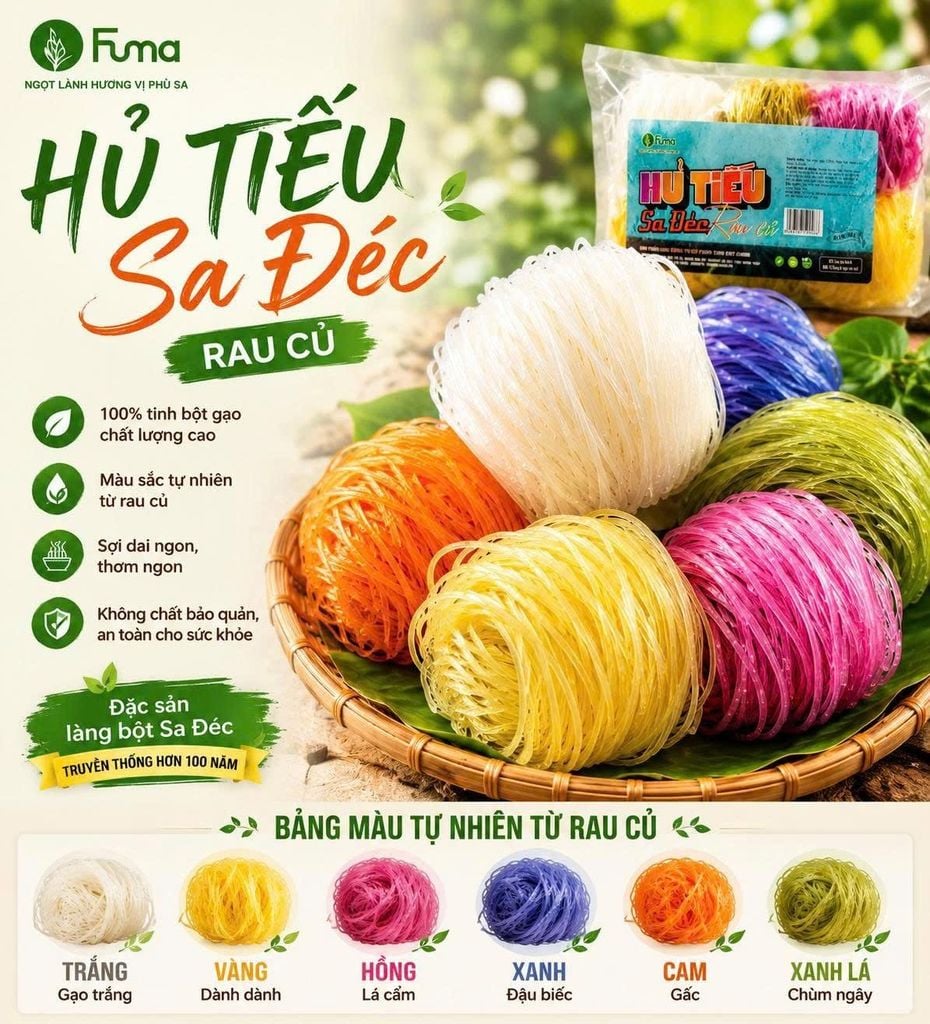 Hủ Tiếu Sa Đéc Rau Củ Fuma - 500g