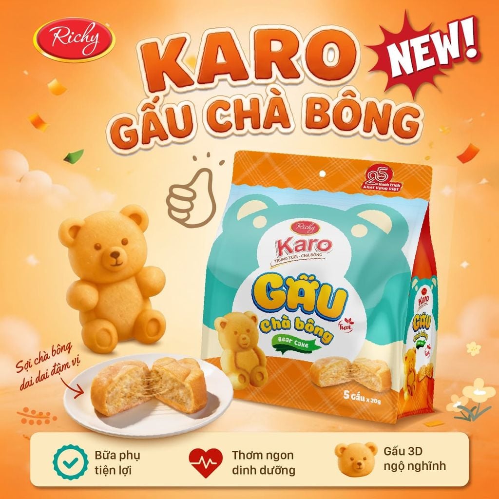 Bánh Gấu Chà Bông Karo - 100g