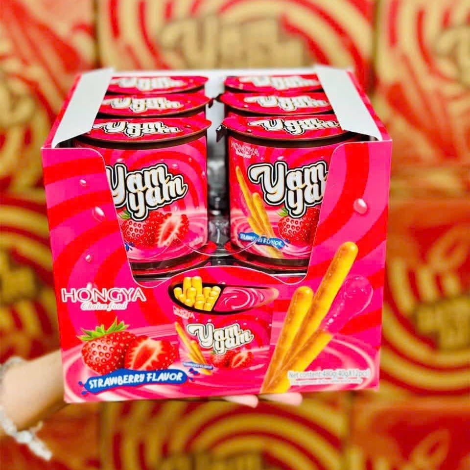 Bánh Chấm Yam Yam Hongya Vị Dâu - Hộp