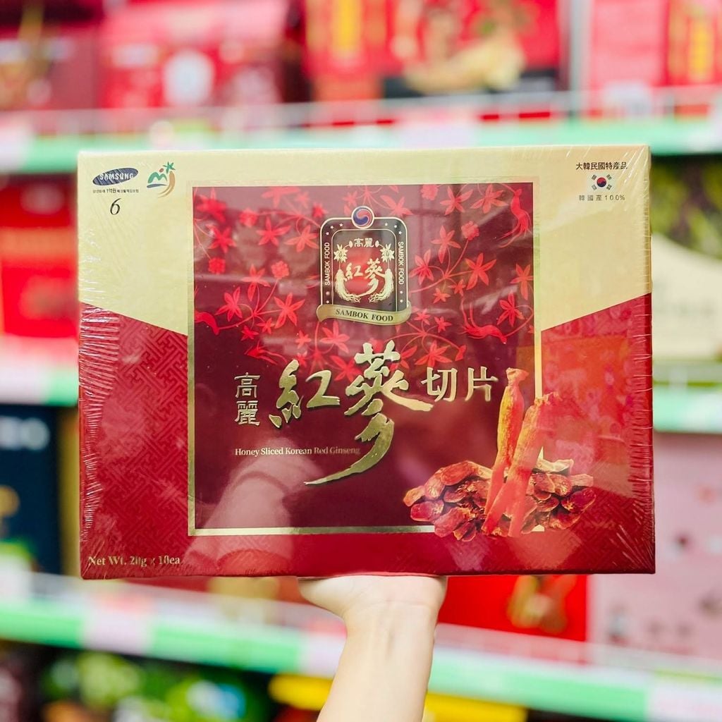 Hồng Sâm Lát Tẩm Mật Ong Sambok Food - 200g