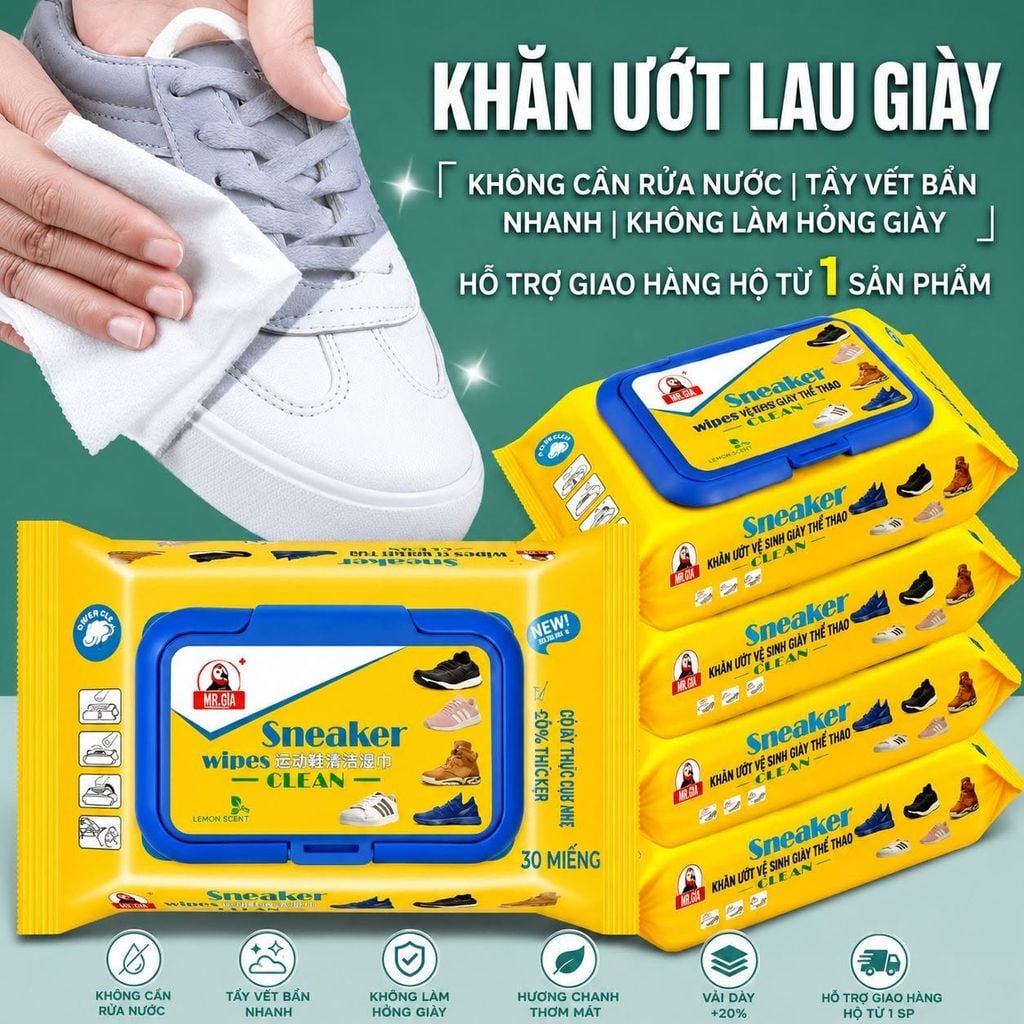 Khăn Ướt Lau Giày Sneaker Wipes - Gói 35 tờ