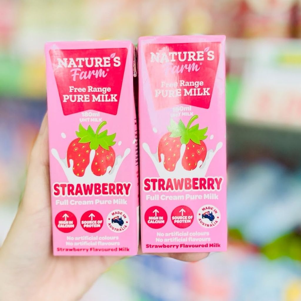 Thùng 24 Hộp Sữa Tươi Úc Nature's Farm - 24 Hộp x 180ml