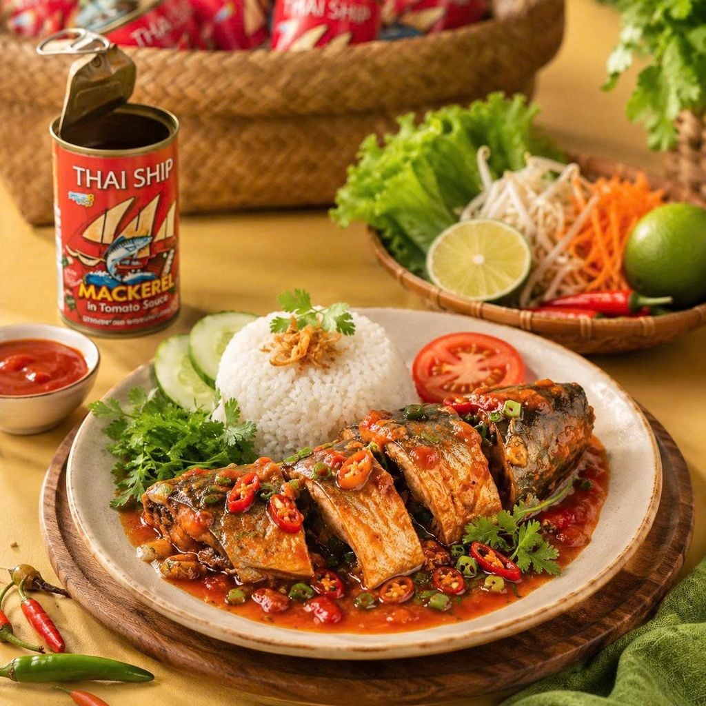 Cá Hộp Sốt Cà Mackerel Thai Ship Thái Lan - 93g
