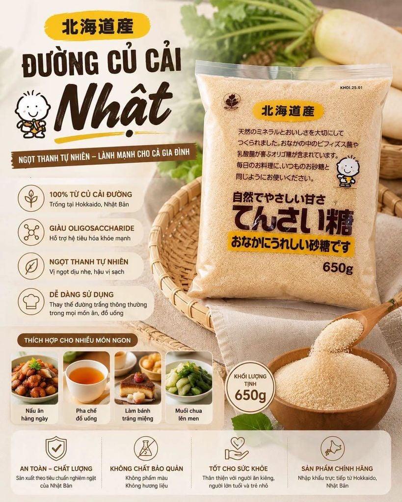 Đường Củ Cải Hokuren Hàn Quốc - Gói 650g