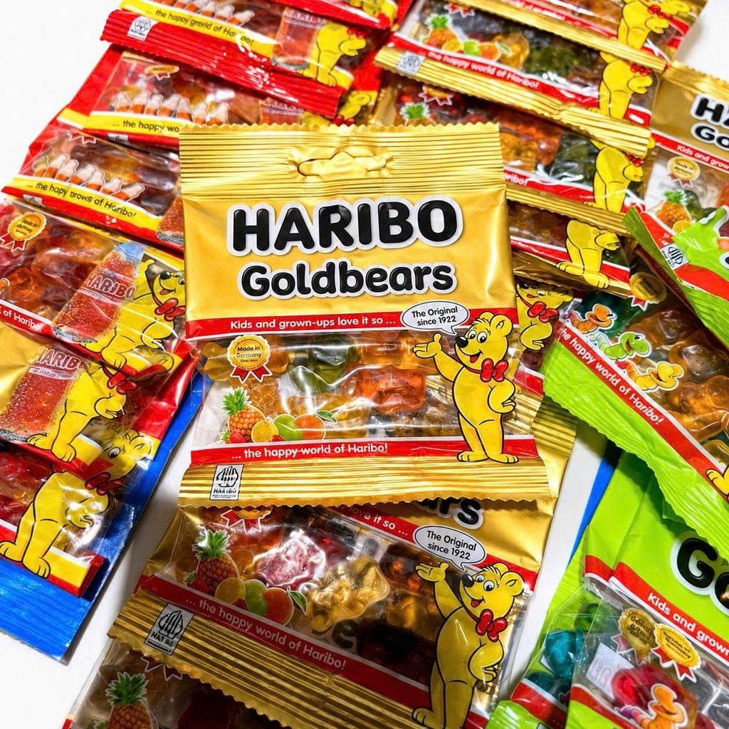 Kẹo Dẻo Haribo Vị Happy Cola Và Vị Goldbears - Dây 12 Gói x 15g