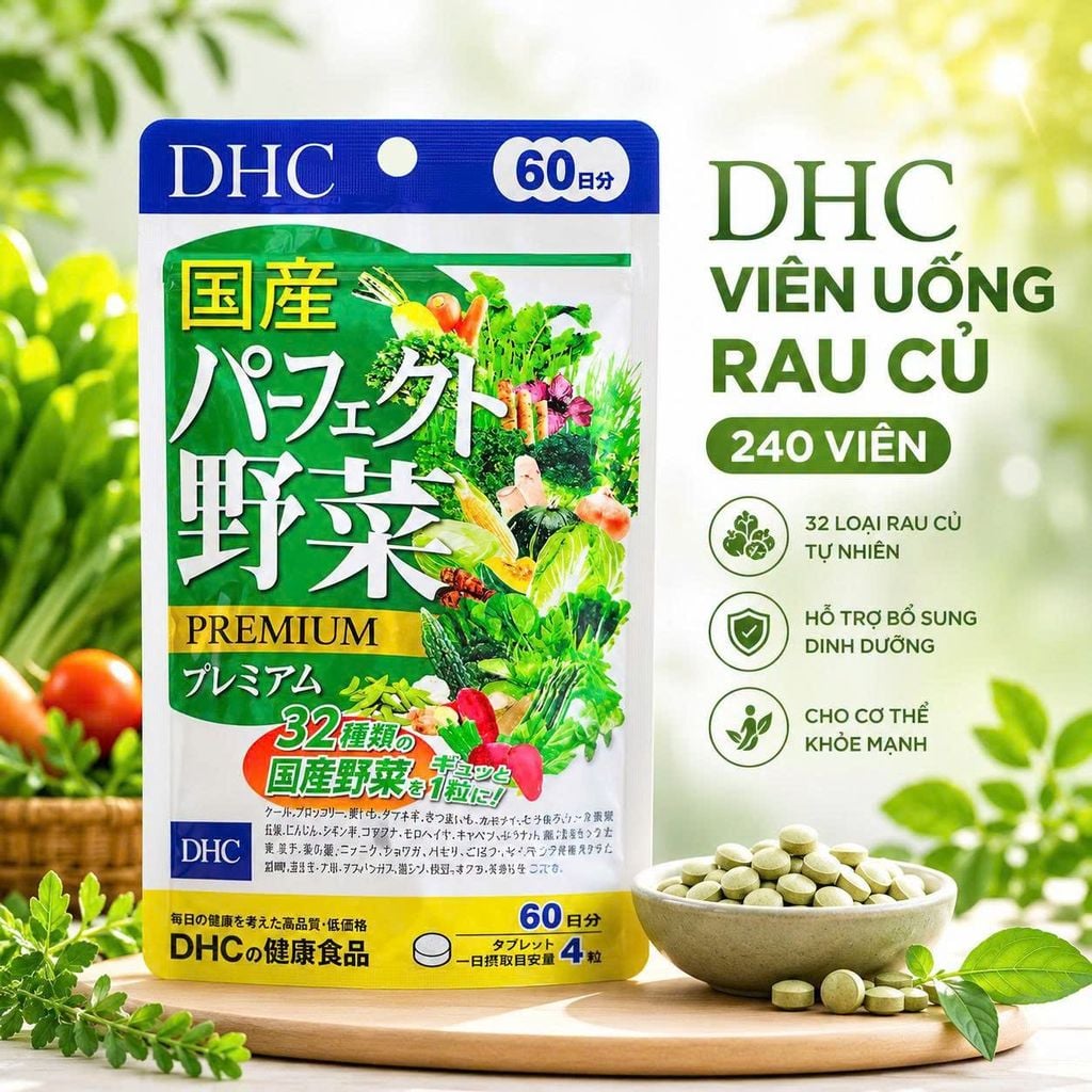 Viên Uống Rau Củ DHC - 240 Viên