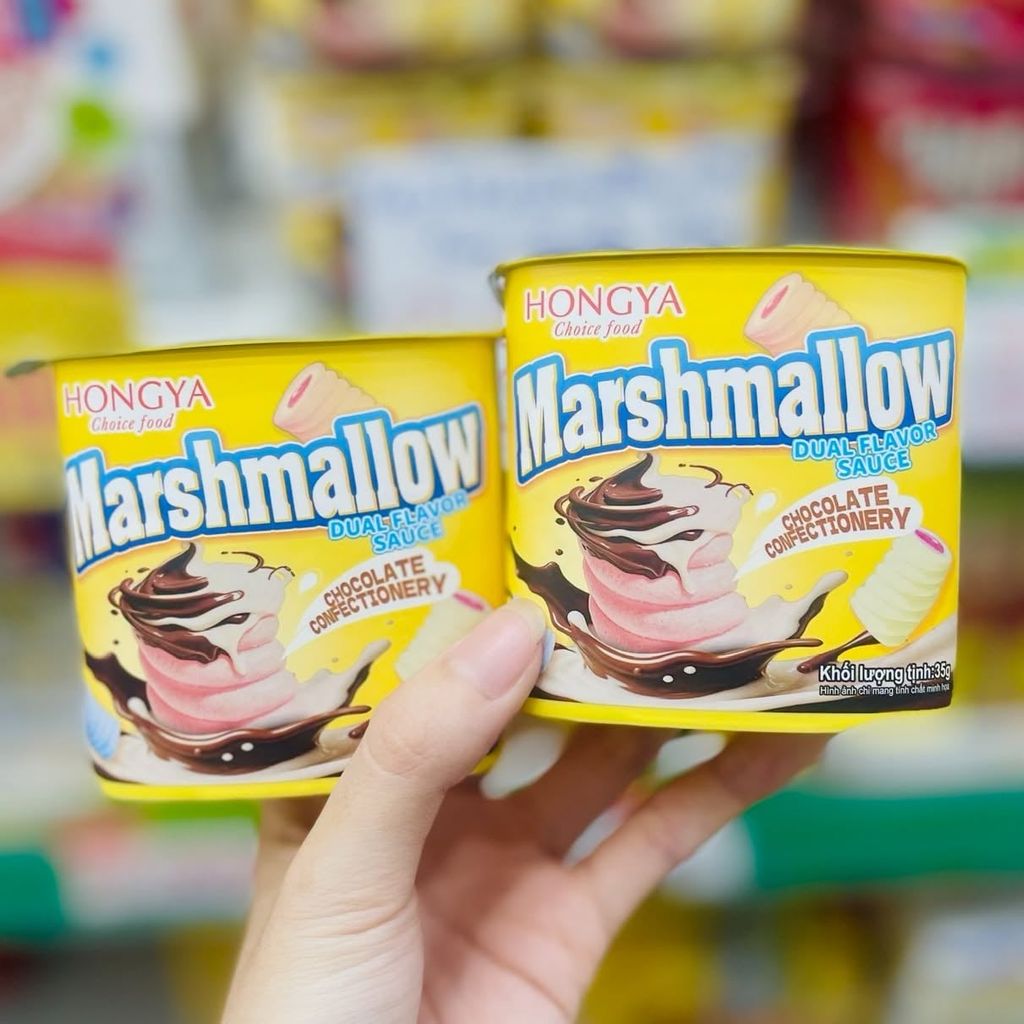 Kẹo Marshmallow Sốt Kem Socola Hongya - 35g