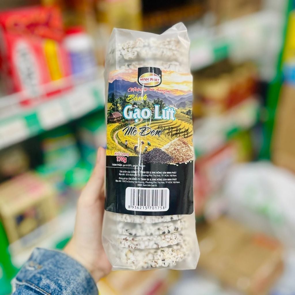 Bánh Gạo Lứt Mè Đen Minh Phát - Gói 170g