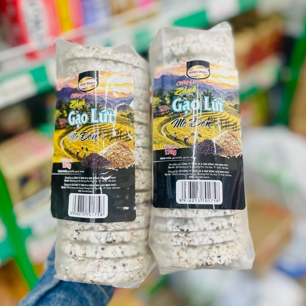 Bánh Gạo Lứt Mè Đen Minh Phát - Gói 170g