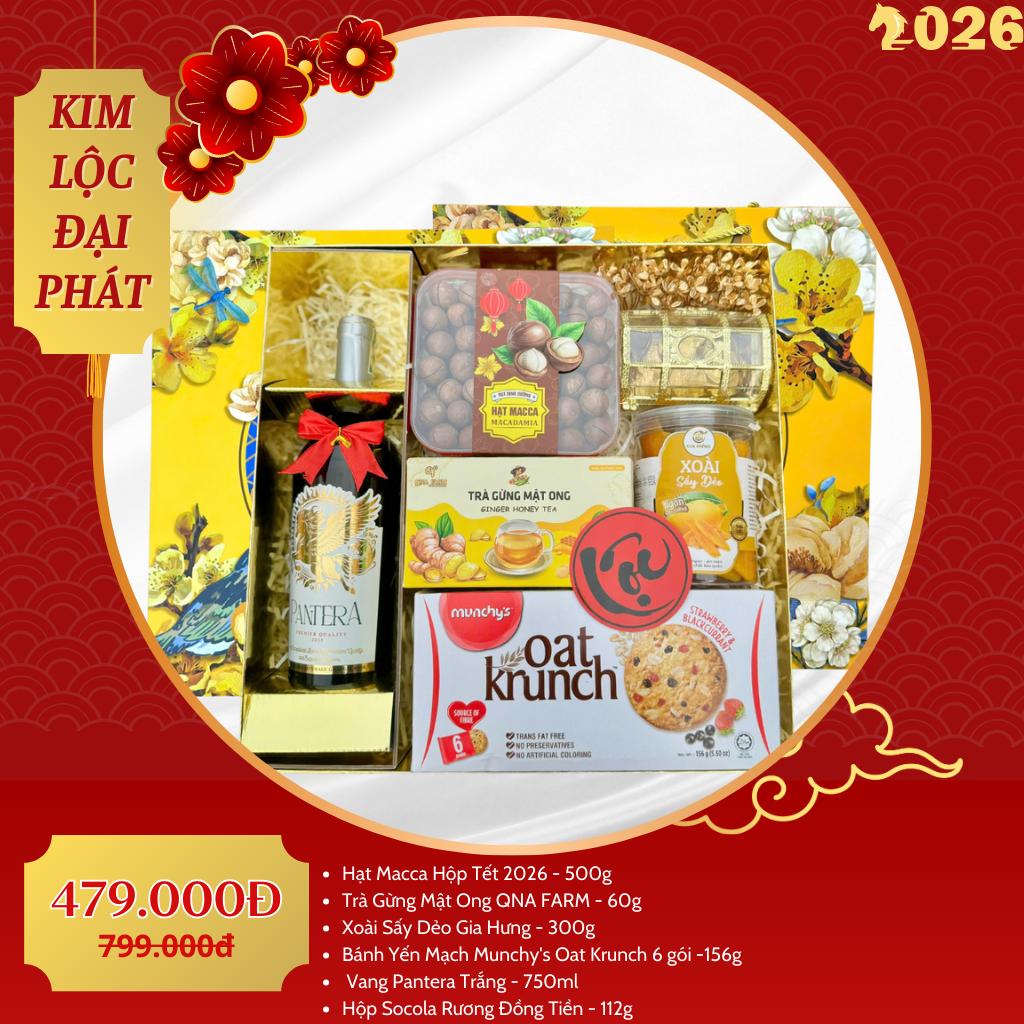 Hộp Quà Tết Cao Cấp 2026 – Kim Lộc Đại Phát