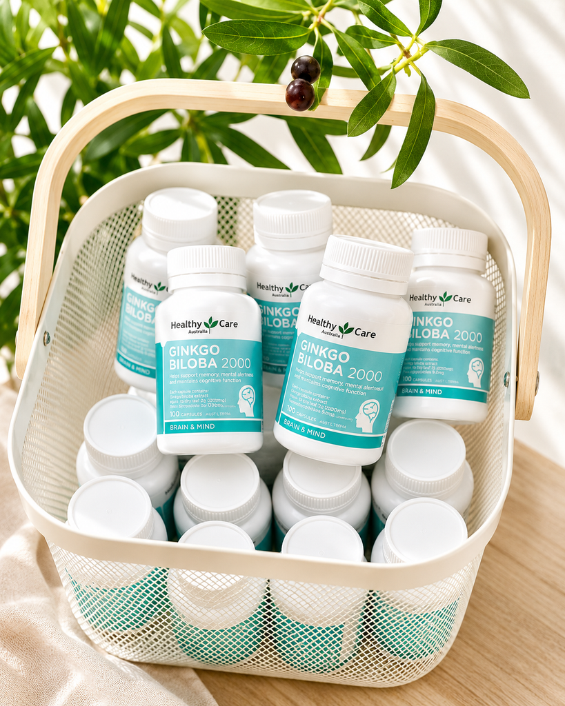 Viên Uống Bổ Não Ginkgo Biloba Healthy Care - 100 Viên