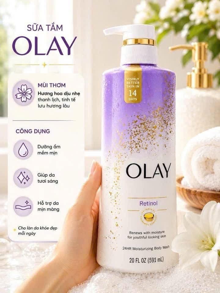 Sữa Tắm Olay Retinol 24 - 591ml