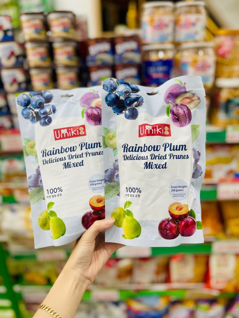 Ô Mai Hỗn Hợp Cầu Vồng Umiki Rainbow Plum - 208g