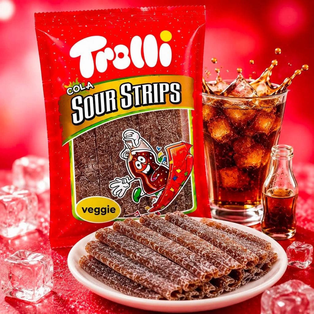 Kẹo Dẻo Chua Trolli Sour Strips - Gói 85g
