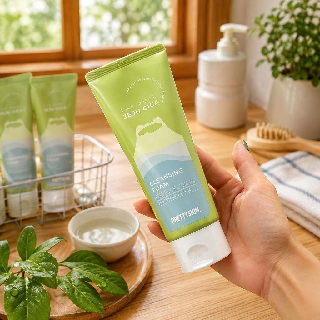 Sữa Rửa Mặt Rau Má Pretty Skin Jeju Cica - 150ml