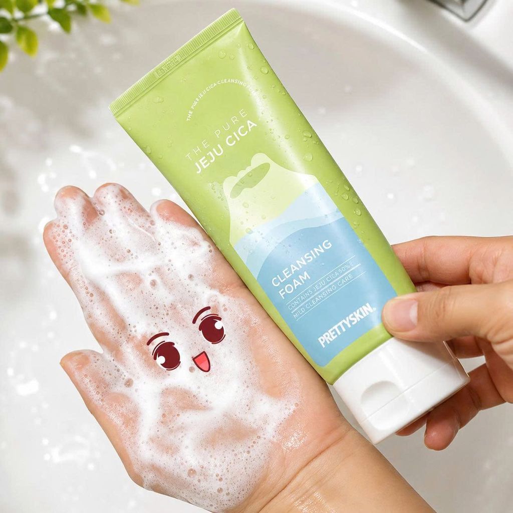 Sữa Rửa Mặt Rau Má Pretty Skin Jeju Cica - 150ml