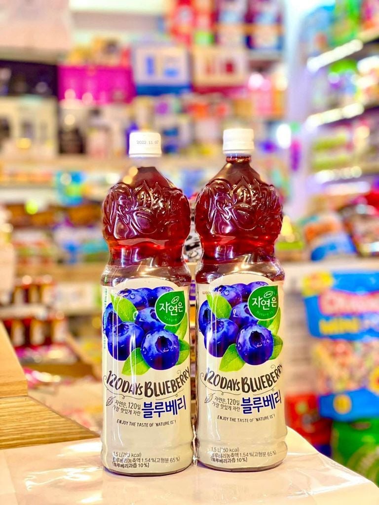Nước Ép Trái Cây Việt Quất Woongjin Hàn Quốc - Chai 1.5L