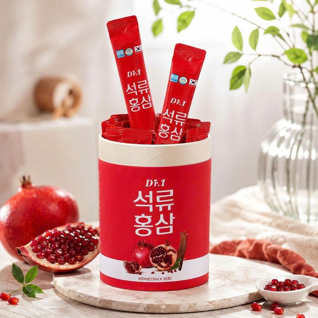 Tinh Chất Hồng Sâm Collagen Lựu - Hộp 30 gói x 15ml