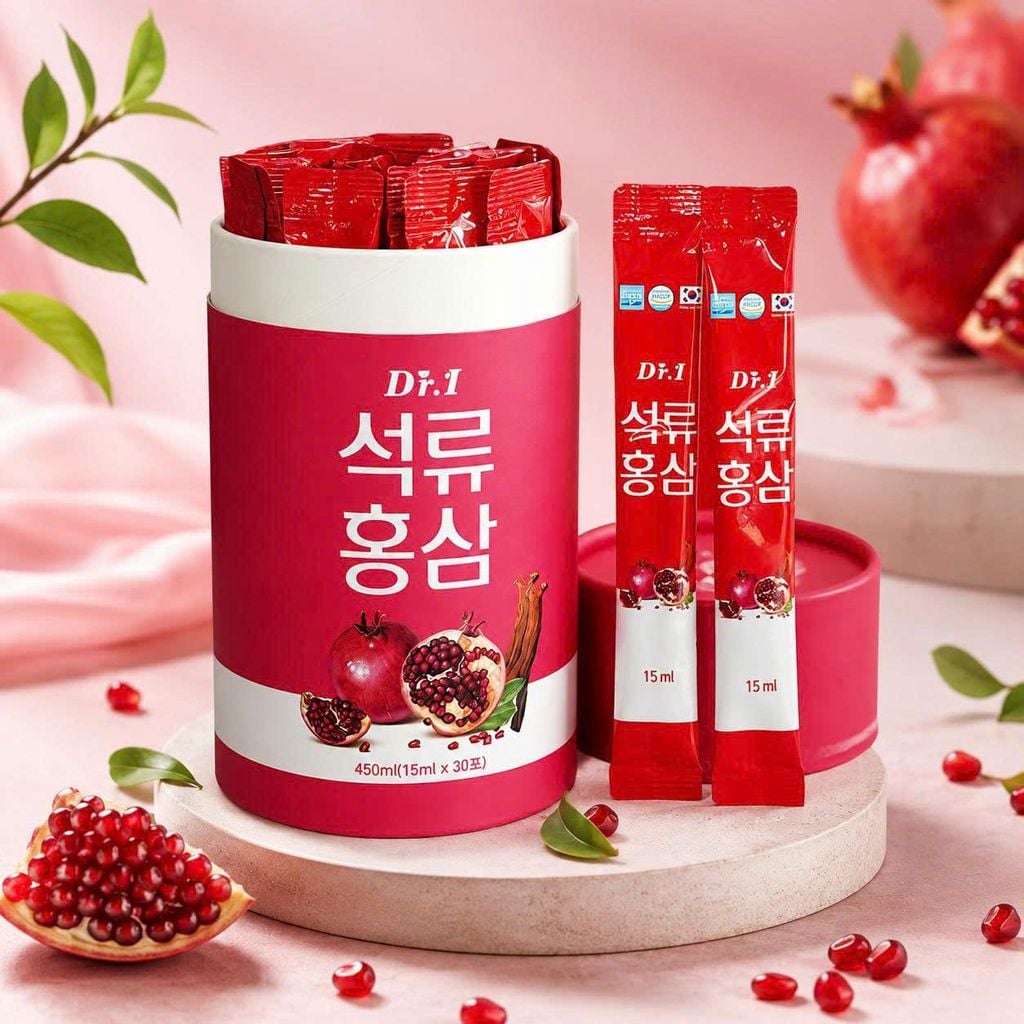 Tinh Chất Hồng Sâm Collagen Lựu - Hộp 30 gói x 15ml