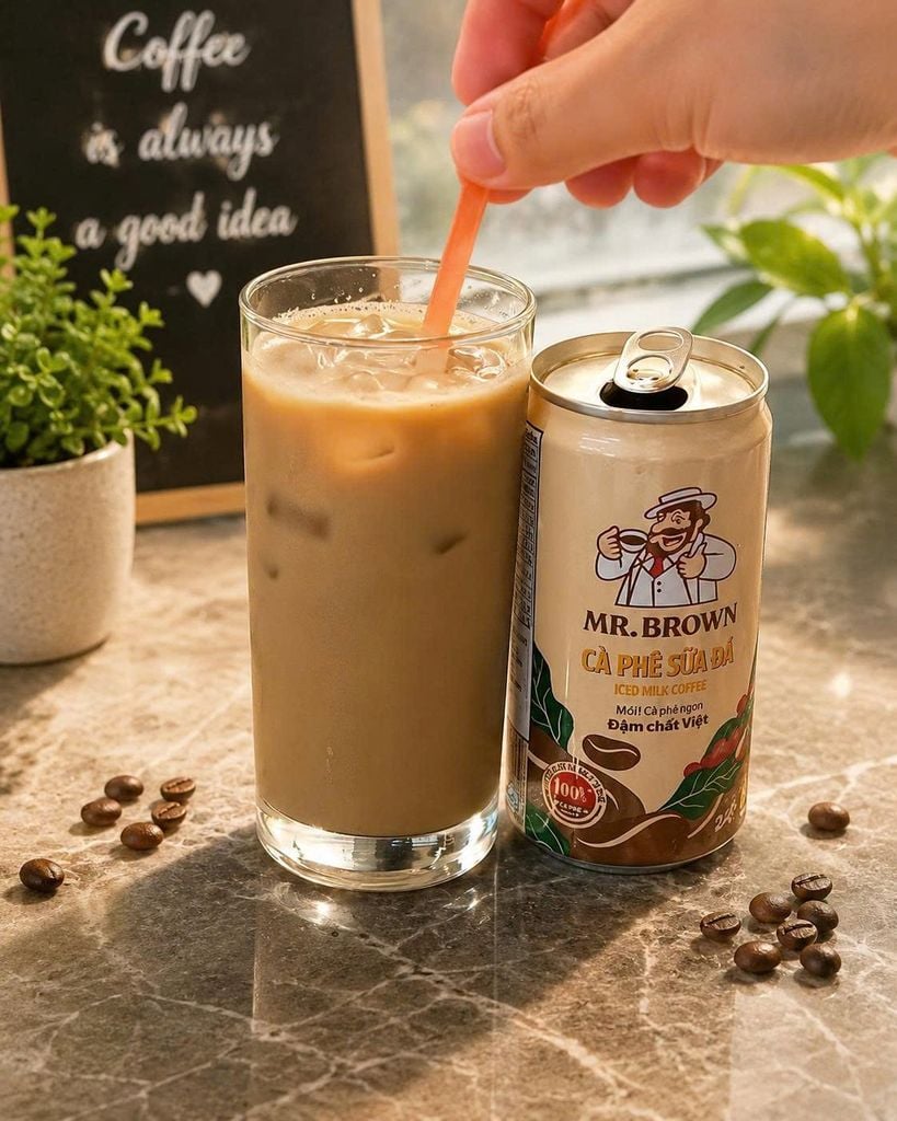 Combo 12 lon cà phê sữa đá Mr.Brown - 12 lon x 240ml