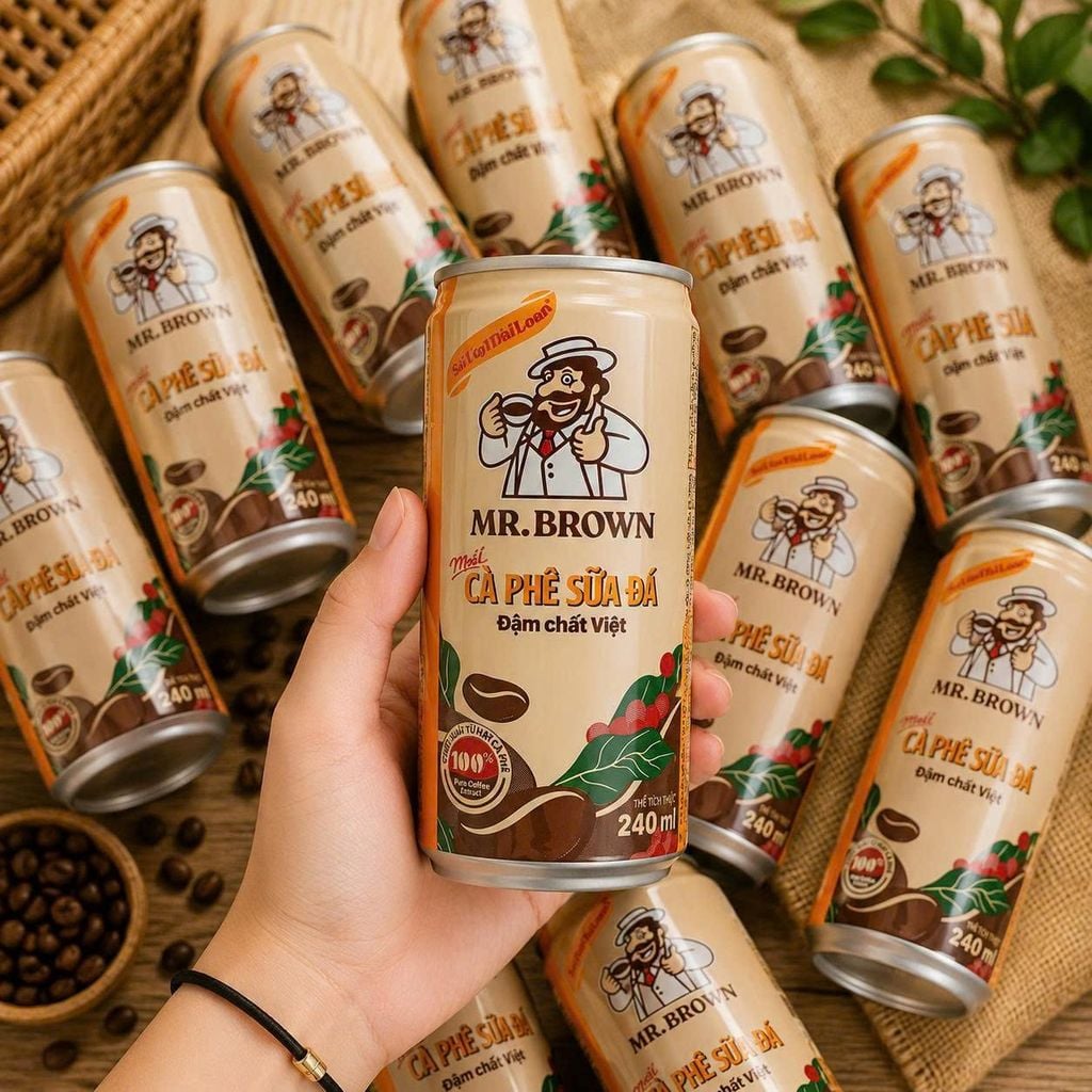 Combo 12 lon cà phê sữa đá Mr.Brown - 12 lon x 240ml