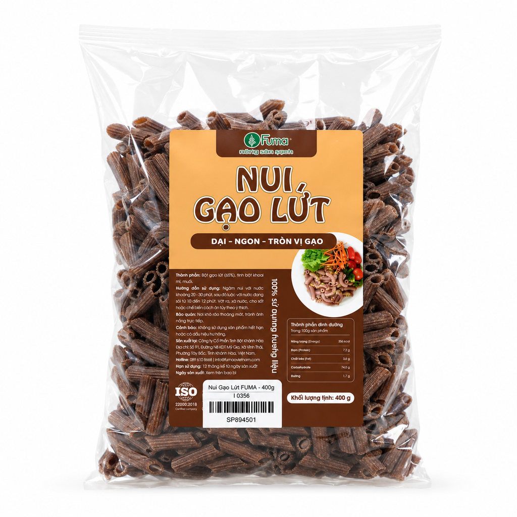 Nui Gạo Lứt Fuma - 400g