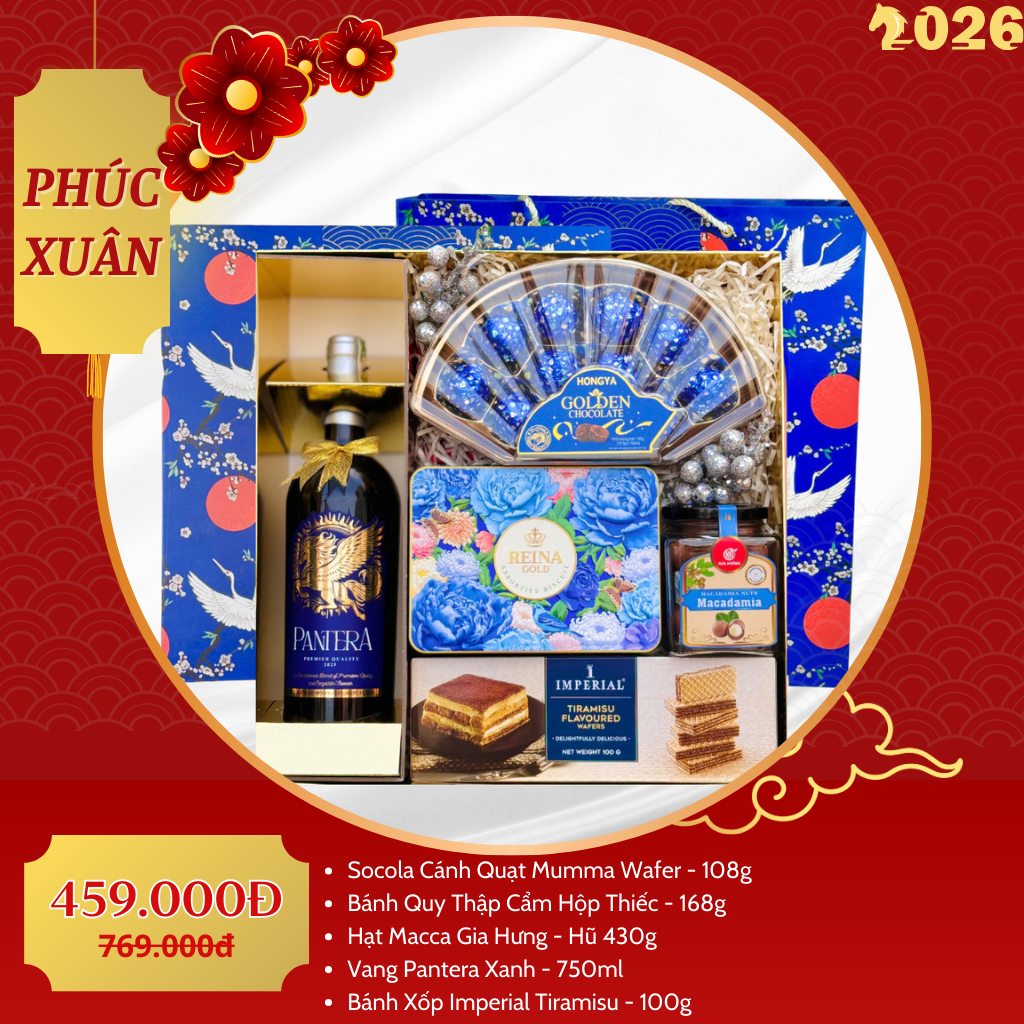 Hộp Quà Tết Cao Cấp 2026 – Phúc Xuân