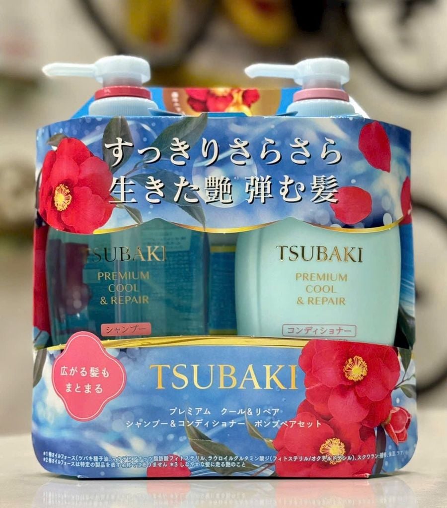 Bộ Gội Xả Tsubaki Premium Nhật Bản - 450ml x 2 chai