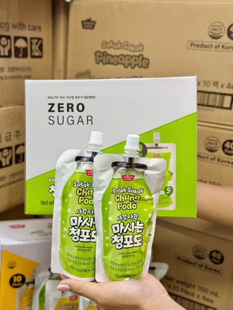 Nước Ép Nha Đam Thạch Dừa Sakak Sakak Hàn Quốc - Gói 150ml