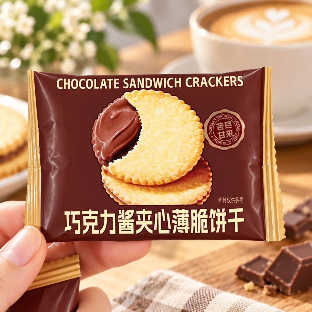 Bánh Quy Kẹp Kem HuangJi - Gói 128g