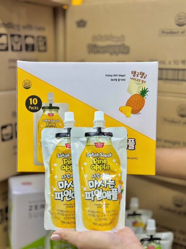 Nước Ép Nha Đam Thạch Dừa Sakak Sakak Hàn Quốc - Gói 150ml