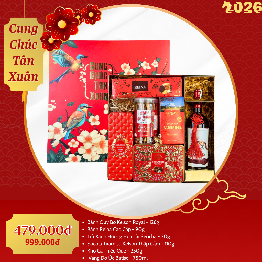 Hộp Quà Tết Cao Cấp 2026 – Cung Chúc Tân Xuân