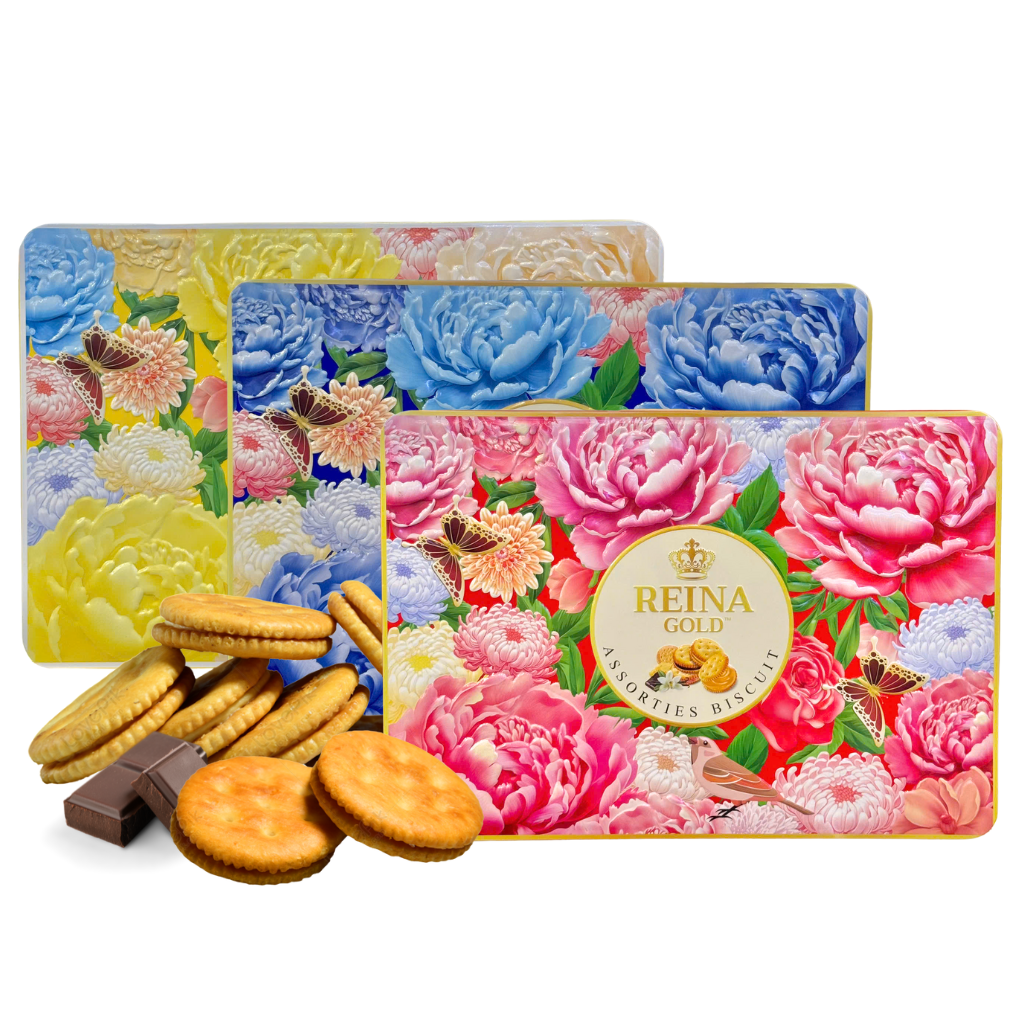 Bánh Quy Thập Cẩm Hộp Thiếc Reina Gold Cao Cấp – 354g
