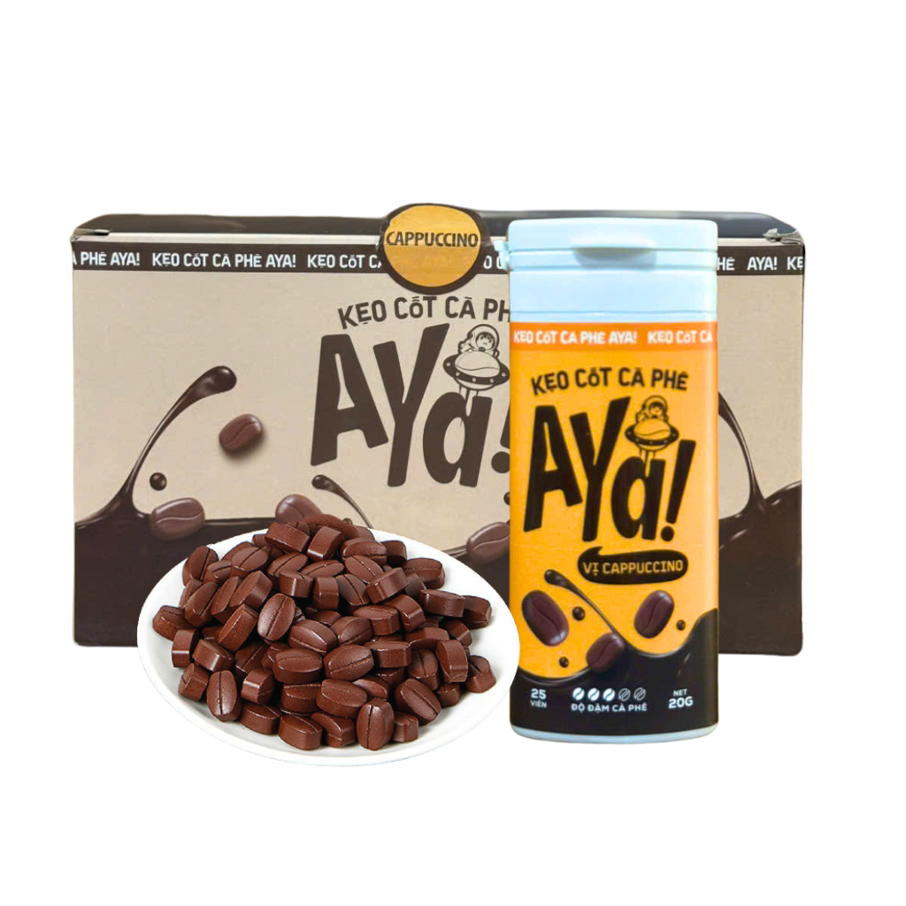 Kẹo Cốt Cà Phê – 20g (Vị Cappuccino, Vị Latte)